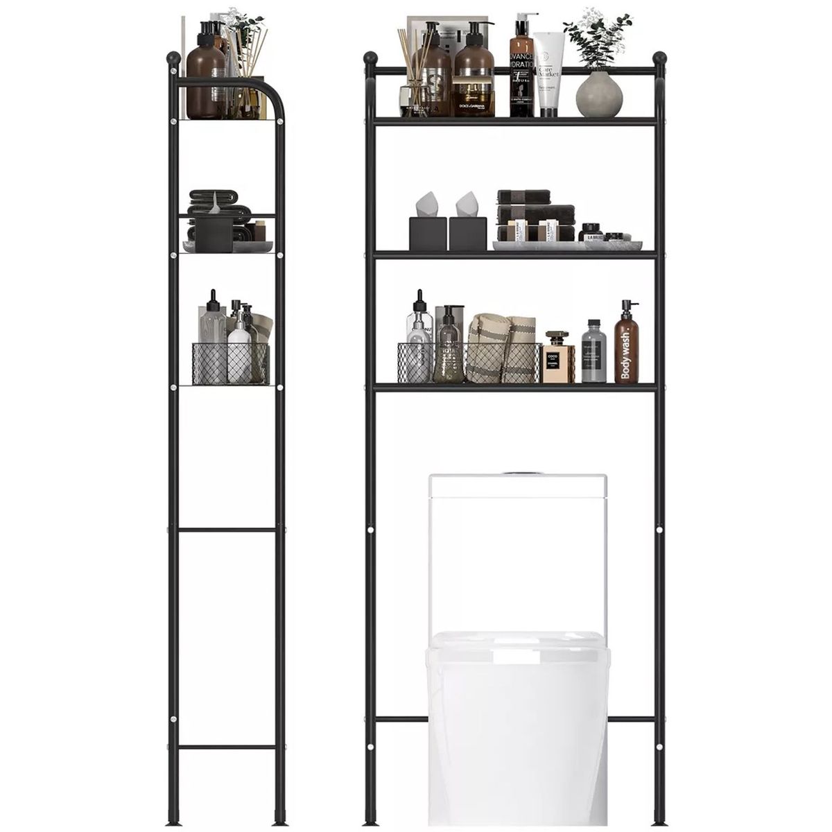 ONE PIXEL - Estante De Almacenamiento De Baño De Metal De 3 Niveles