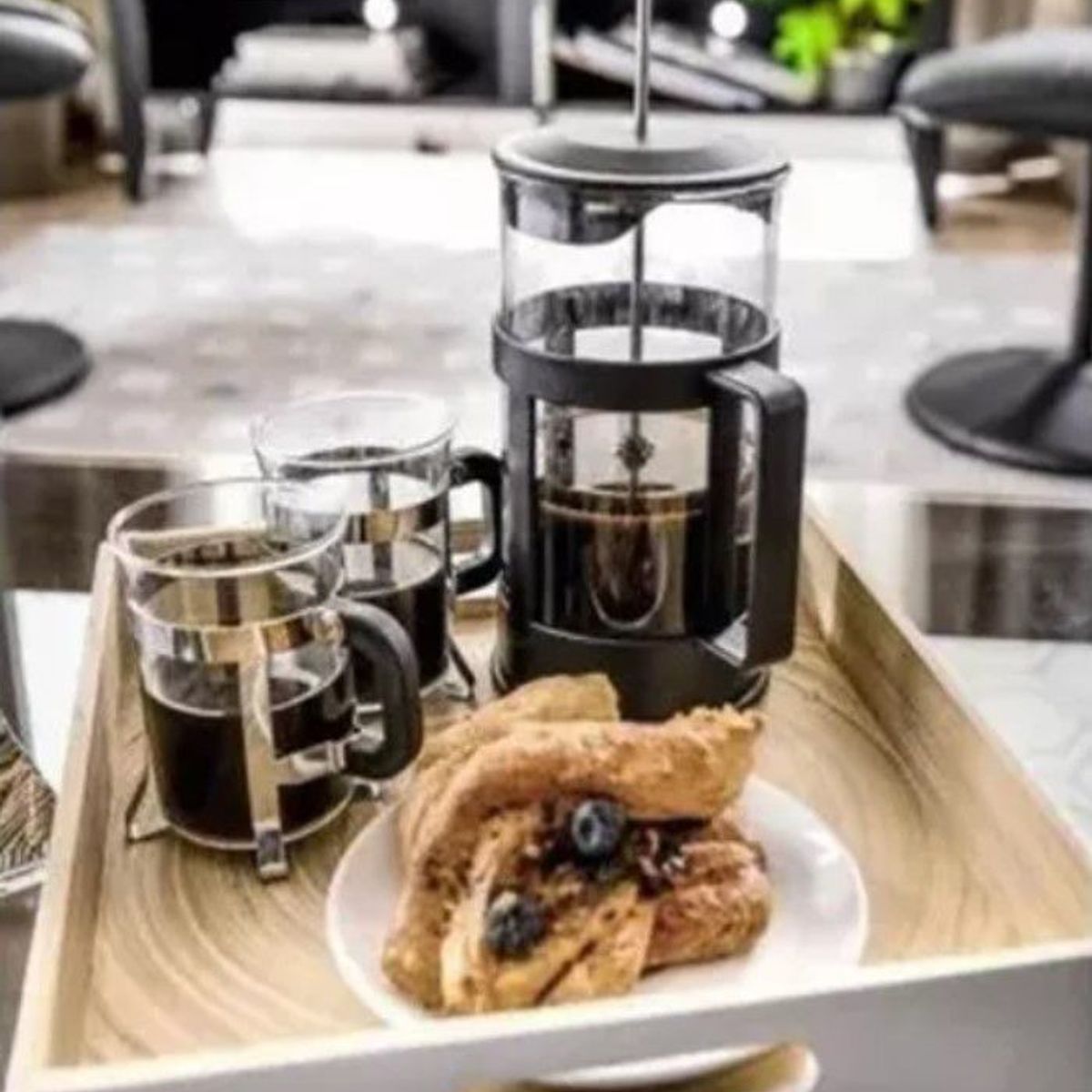 GENELEC - Cafetera Prensa Francesa 600ml En Vidrio Borosilicato