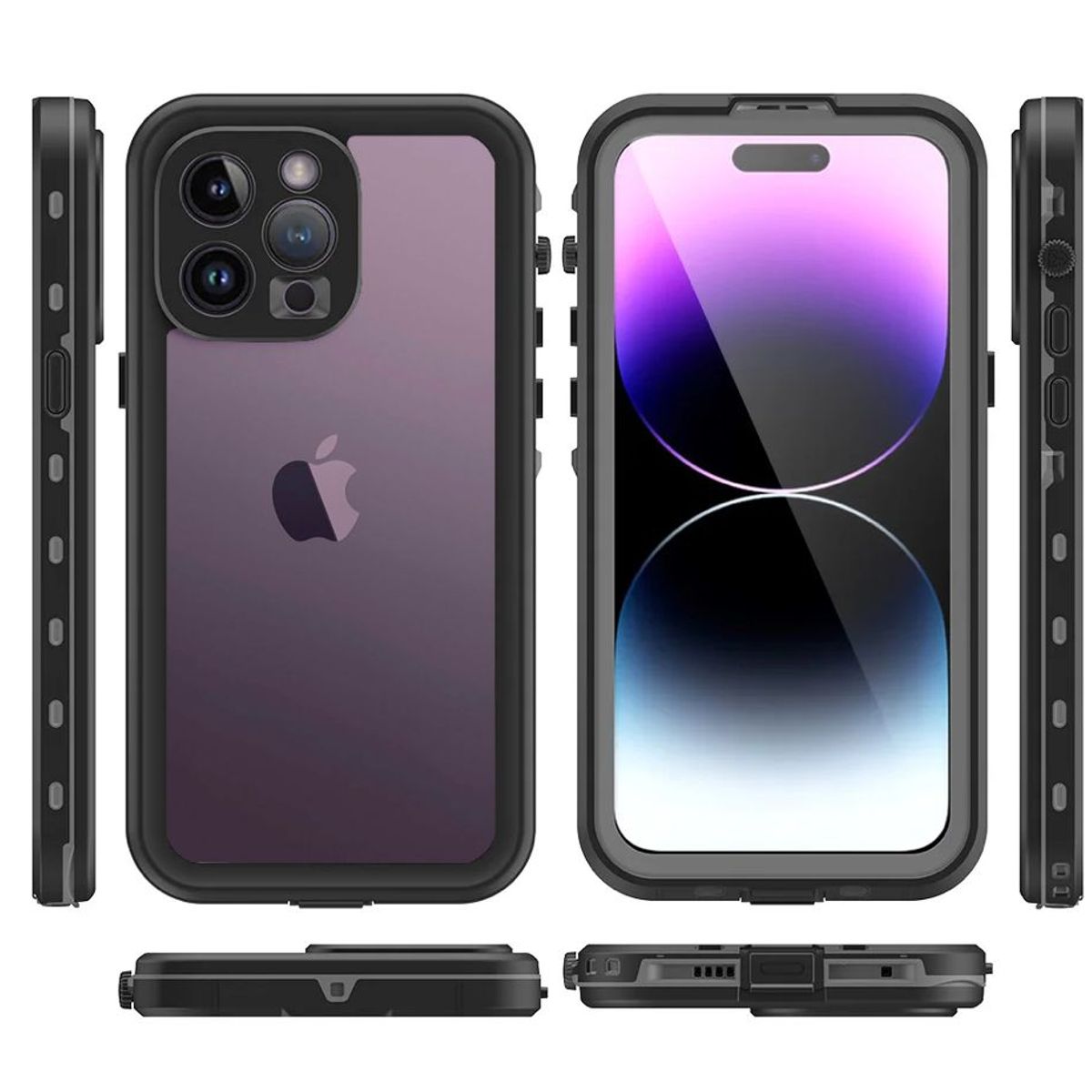 GENERICO - Estuche Sumergible Tipo Lifeproof Para iPhone 14 PRO MAX- Transparente