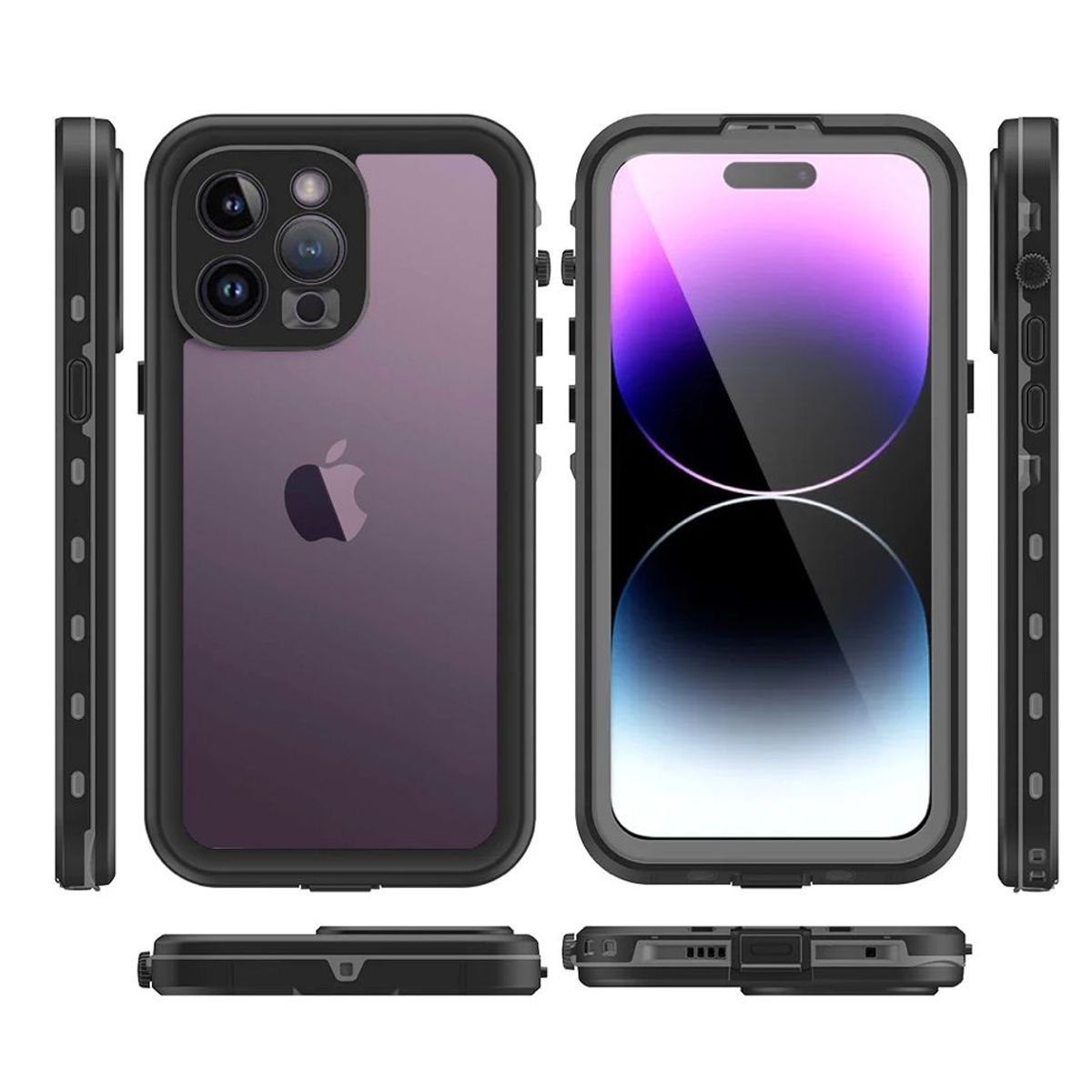 GENERICO - Estuche Sumergible Tipo Lifeproof Para iPhone 14 PRO MAX- Transparente