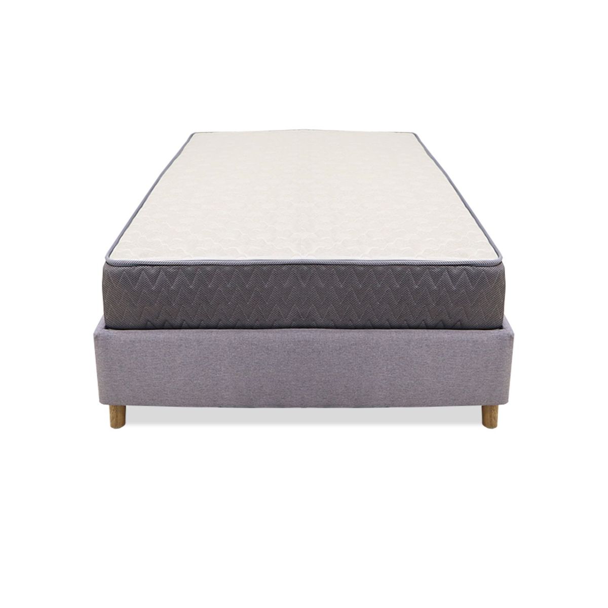 MUEBLES REM - Combo Base Cama + Colchón Tanner 100 Sencillo