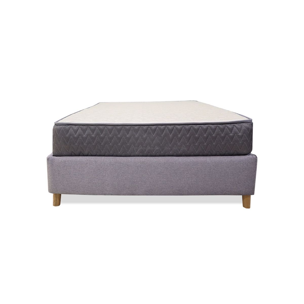 MUEBLES REM - Combo Base Cama + Colchón Tanner 100 Sencillo
