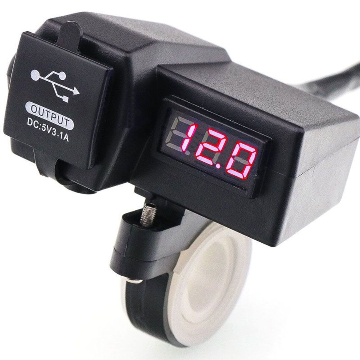 GENERICO - Cargador USB Doble Con Voltimetro