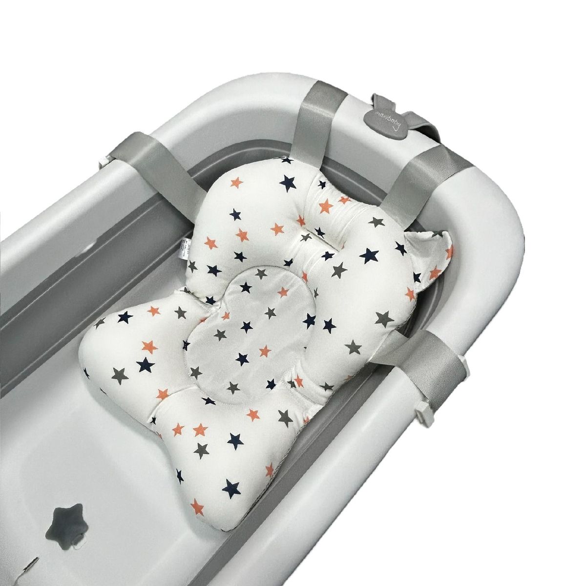 MAXIBABY - Bañera Plegable Con Sensor De Temperatura Malla Y Ducha Bebe