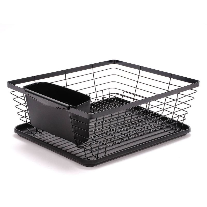 HOMETLY - escurridor con Bandeja de color negro Escurridor Negro