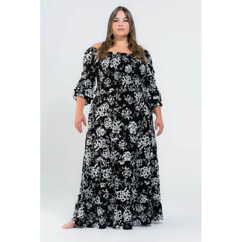 FREYDA - Conjunto De Mujer Estampado Falda Y Blusa Larga 