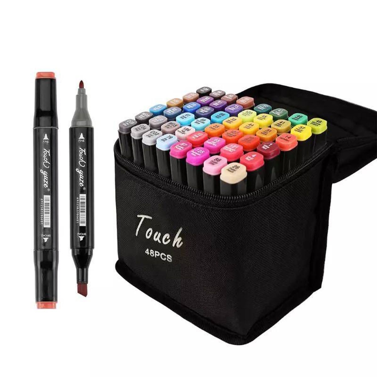 TOUCH - Marcadores X48 Colores Doble Punta Dibujos Base De Alcohol