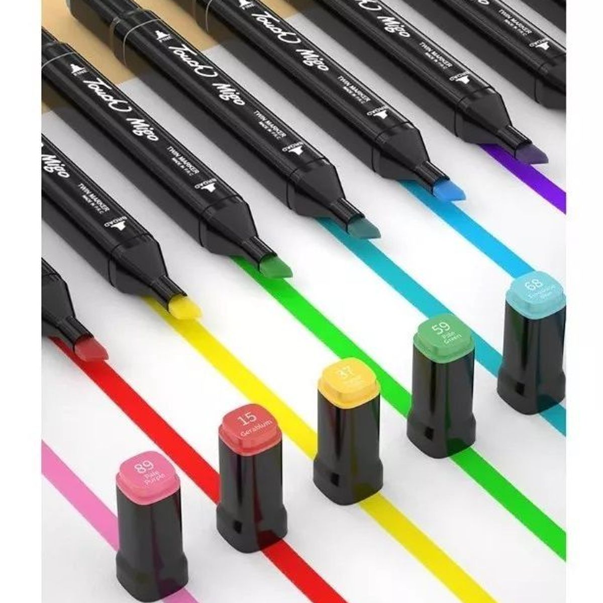 TOUCH - Marcadores X60 Colores Doble Punta Dibujos Base De Alcohol