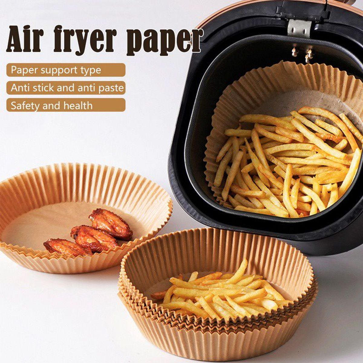 COPAPEL - Papel Para Olla Freidora X 300 Unds Antiadherente Air Fryer