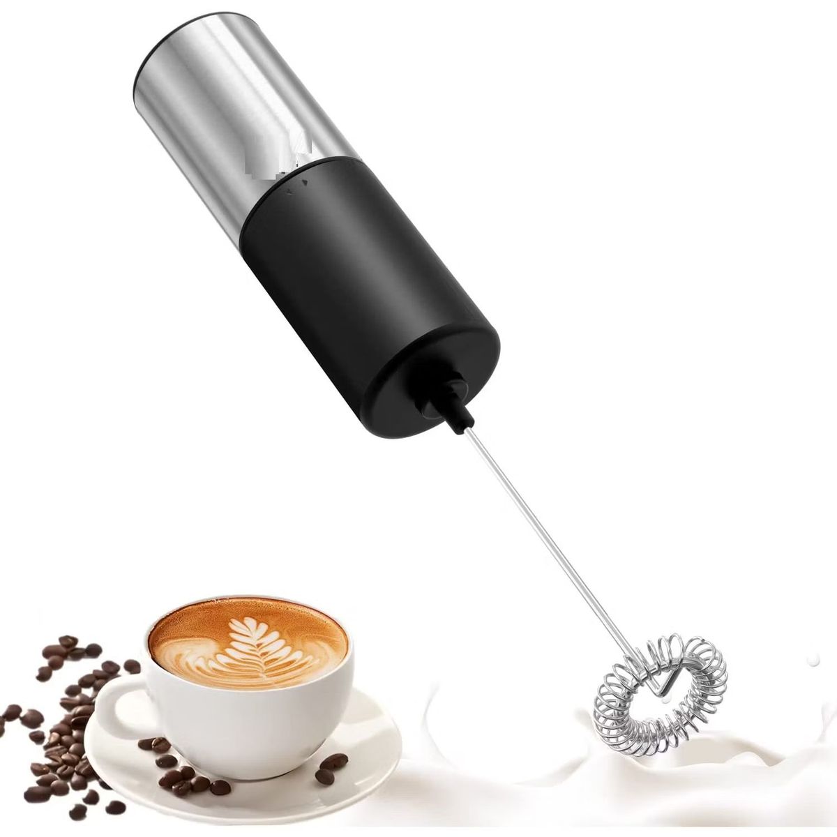 GENERICO - Batidor Espumador de Leche Cafe Portatil Mezclador
