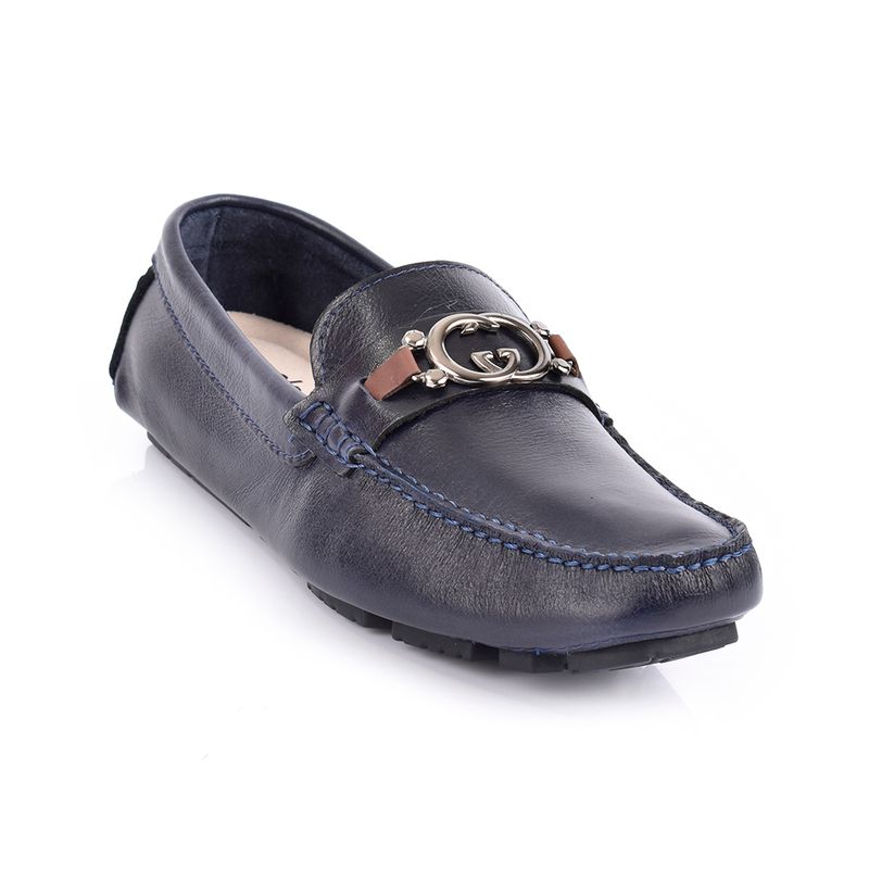 SKY WALK - Sky Walk Mocasin Cuero Casual Hombre 6631332516AZUL