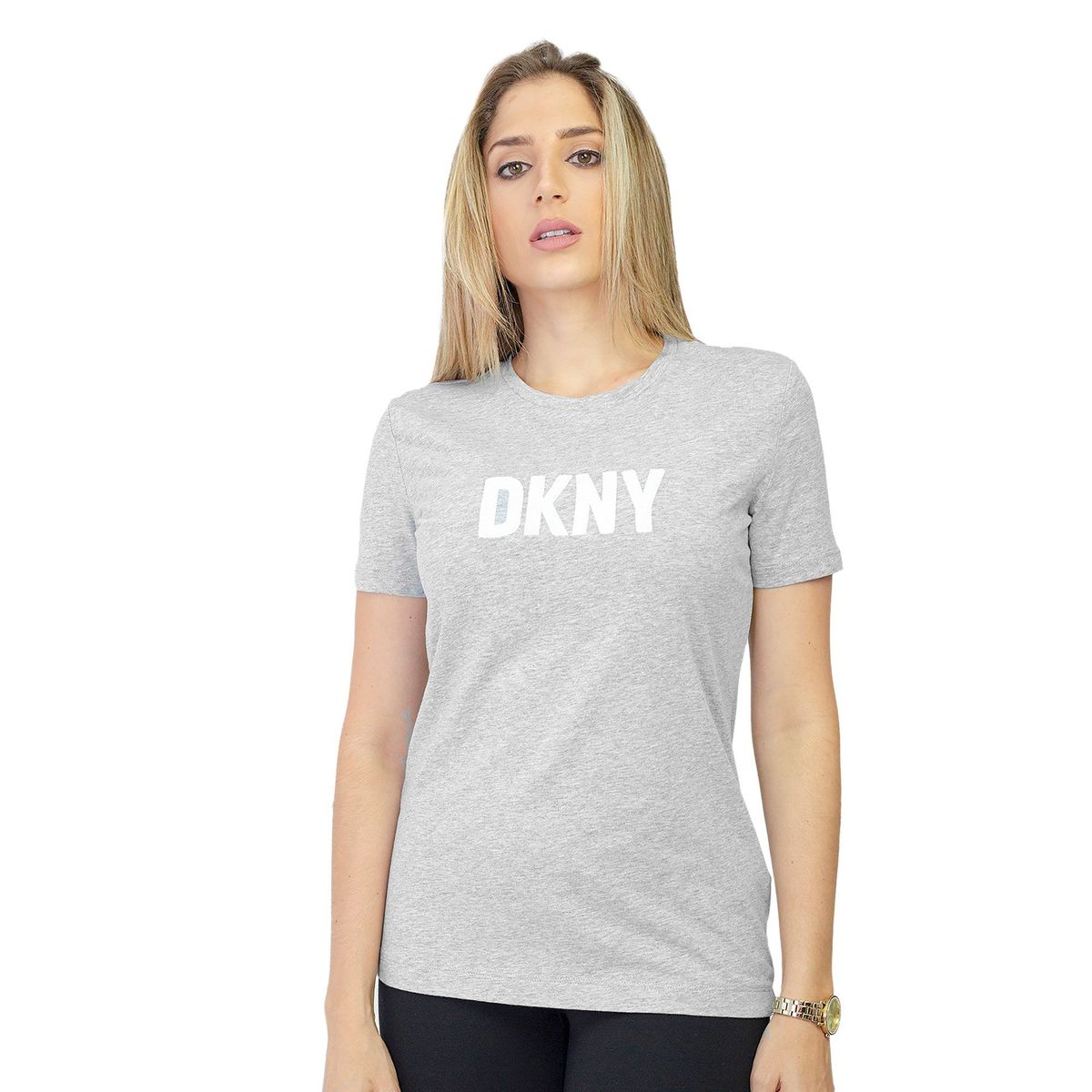 DKNY - Camiseta Dkny para Dama Gris