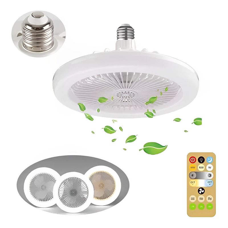 GENERICO - Ventilador Techo Lámpara Led Aromaterapia + Control
