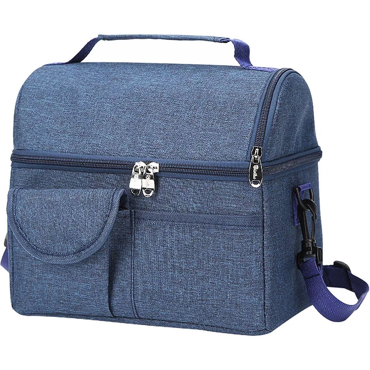 ONE PIXEL - Lonchera Térmica Bolsa Almuerzo Impermeable Doble Bolsillo Azul