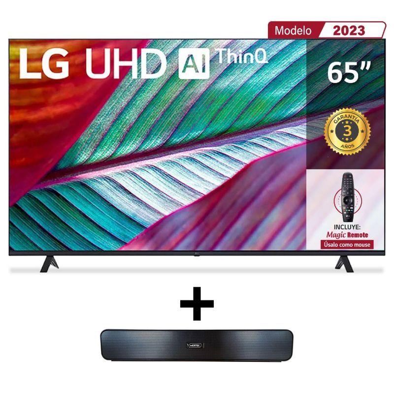 LG - Combo Tv LG 65 UHD 4K Smart Tv + Barra de Sonido MERTEC