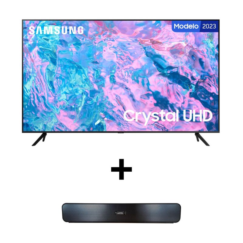 SAMSUNG - Combo Televisor Samsung 43 Pulgadas 4k UHD Crystal + Barra de Sonido MERTEC