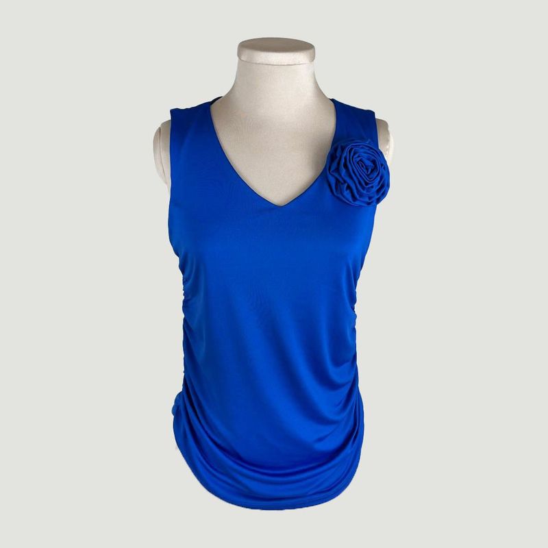 L Y H - Camiseta Para Mujer Sin Manga Azul Marca L&H