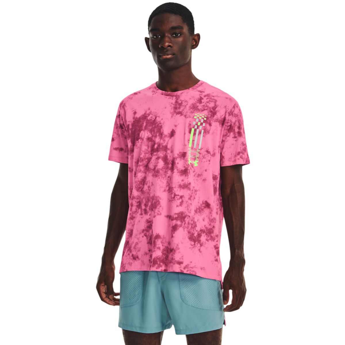 UNDER ARMOUR - Camiseta Hombre UA Run Anywhere Ss T Rosado UNDER ARMOUR