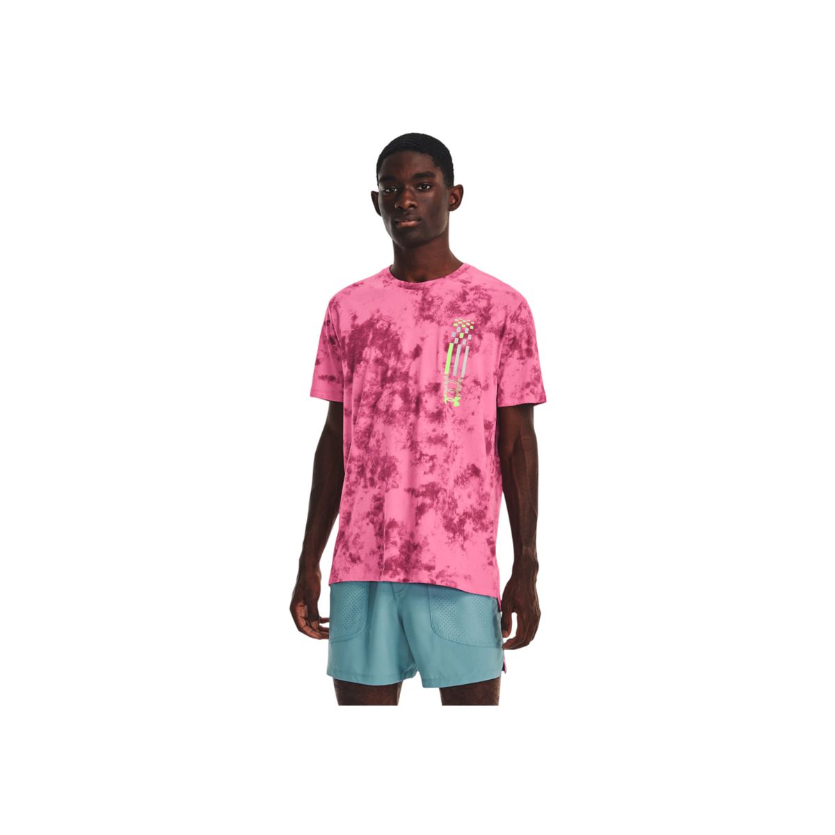 UNDER ARMOUR - Camiseta Hombre UA Run Anywhere Ss T Rosado UNDER ARMOUR