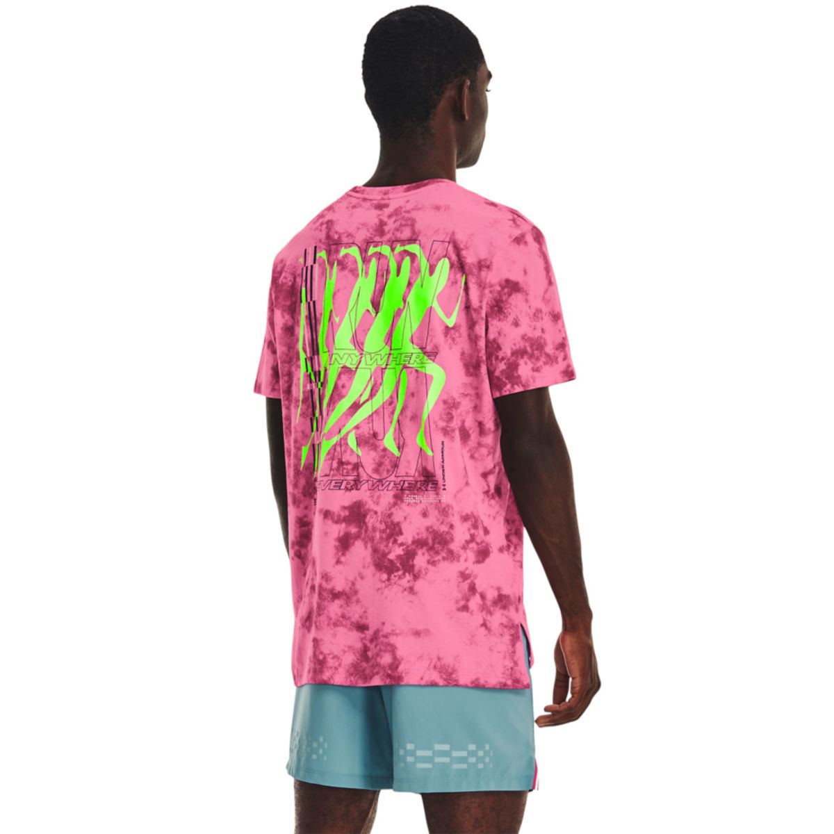 UNDER ARMOUR - Camiseta Hombre UA Run Anywhere Ss T Rosado UNDER ARMOUR