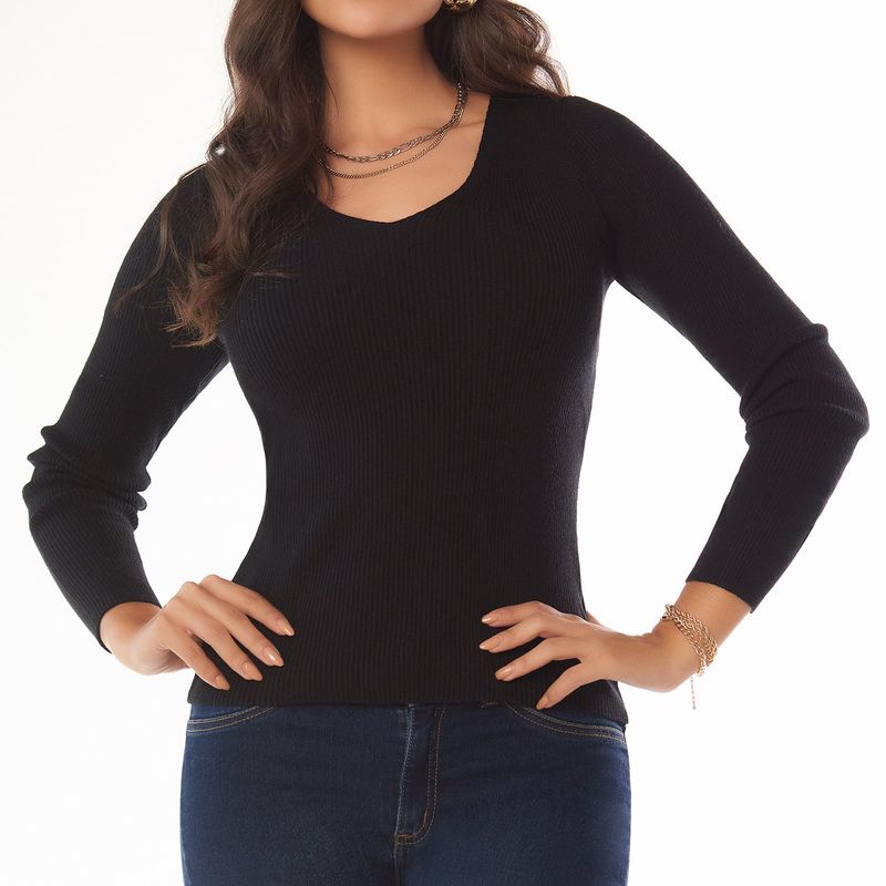 CROYDON - Buzo Valeria Negro para Mujer Croydon