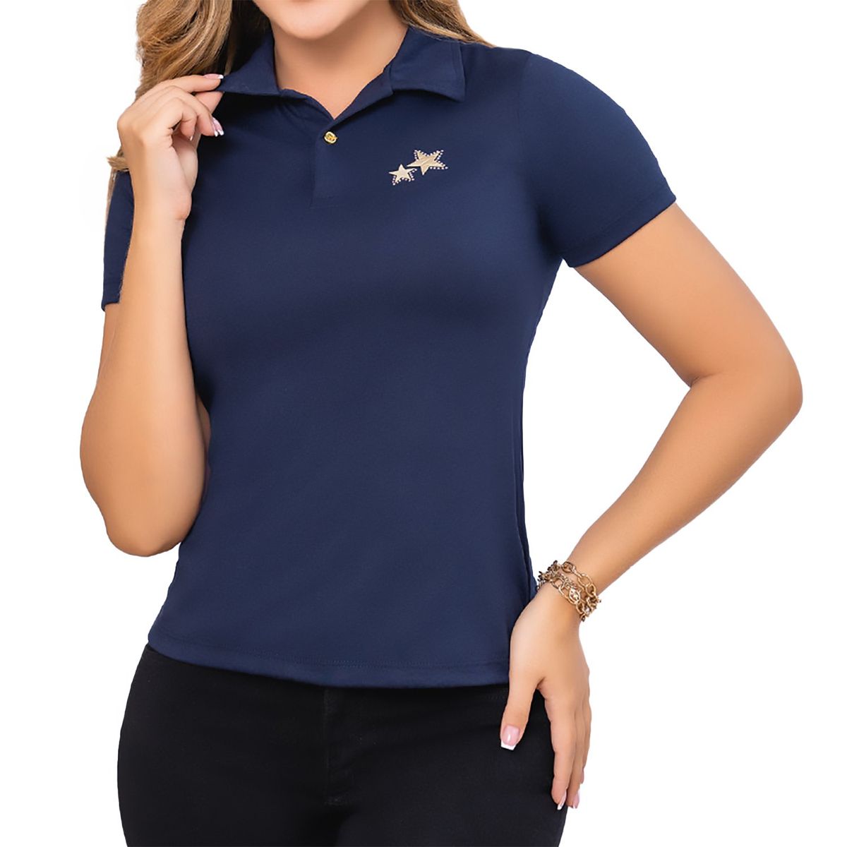 CROYDON - Blusa Polo Andrea Azul Osc Croydon para Mujer
