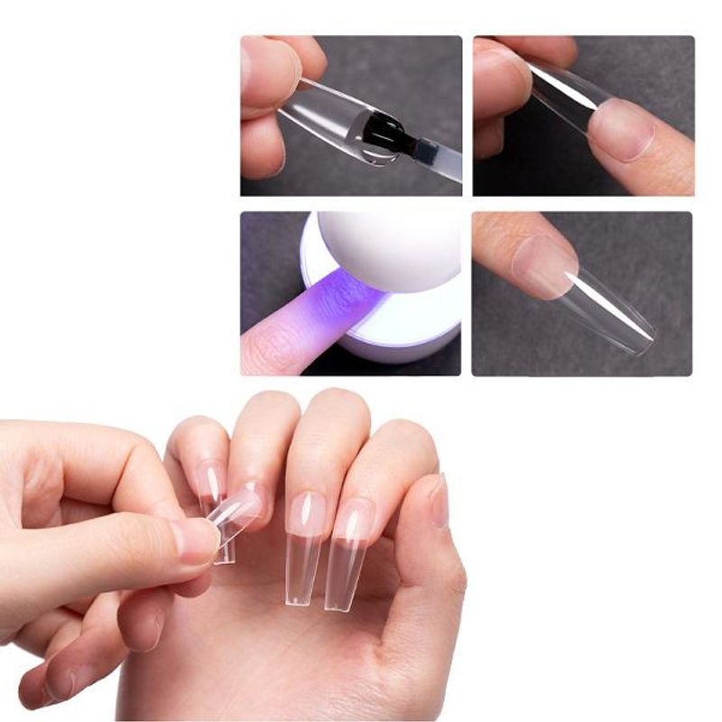 GENERICO - Set X 48 Uñas Jelly Tips Almendra Para Press On Nail