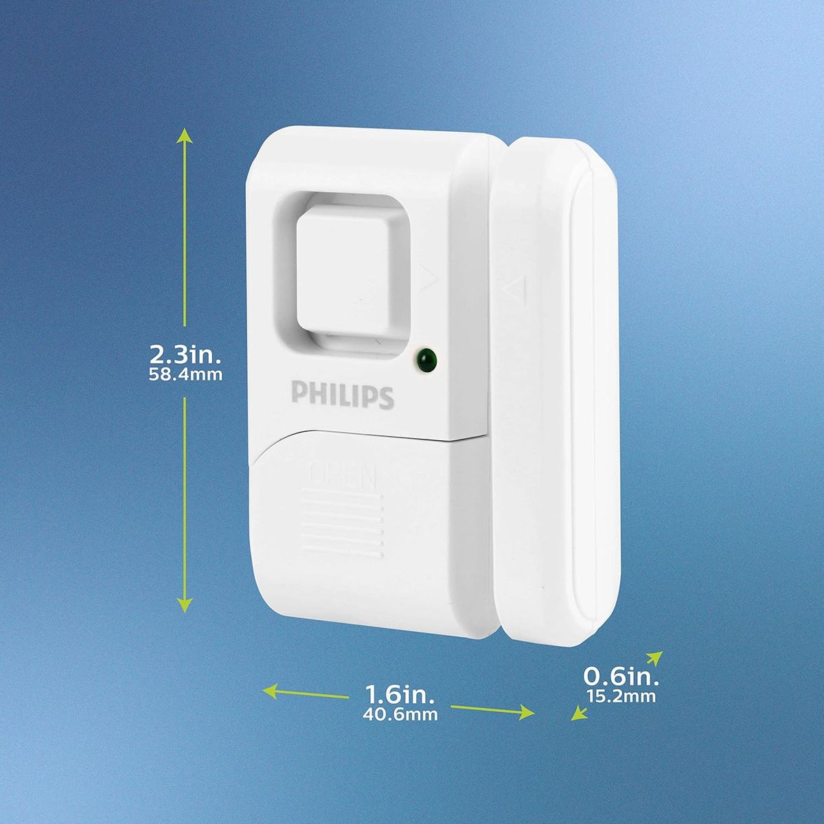 PHILIPS - Alarma Alerta en Apertura Ventana Puerta Seguridad Antirrobo Inalámbrico Set x 4