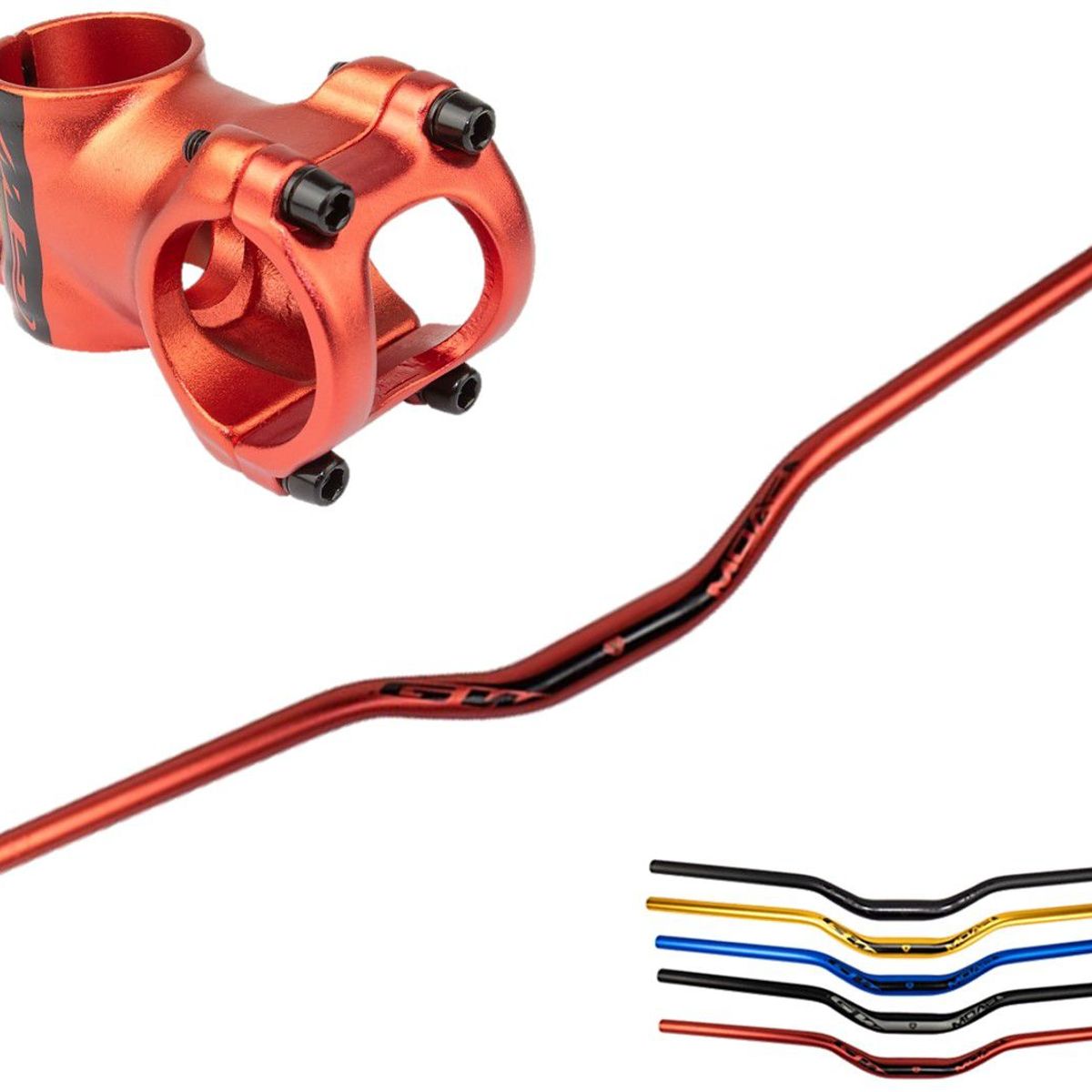 GW - Manubrio  Espiga Gw Bicicleta Mtb Aluminio Manillar Combo