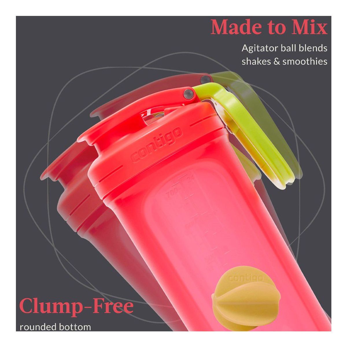 CONTIGO - Vaso Mezclador 828ml Contigo SG Fit 28oz Rojo