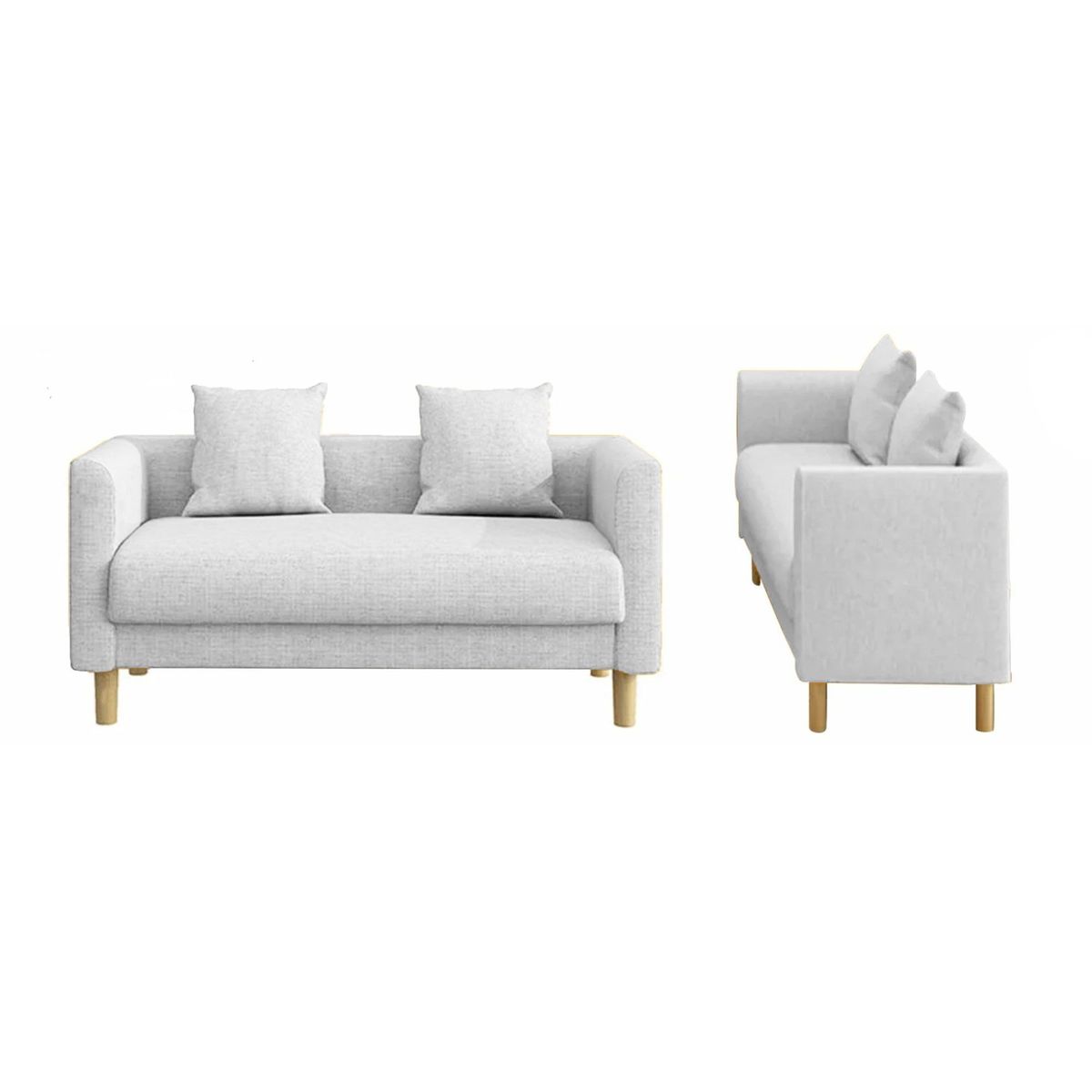 GENERICO - Sala Moderna Kira Set de Sillas 3 Puestos Ecocuero 80x90 Cm