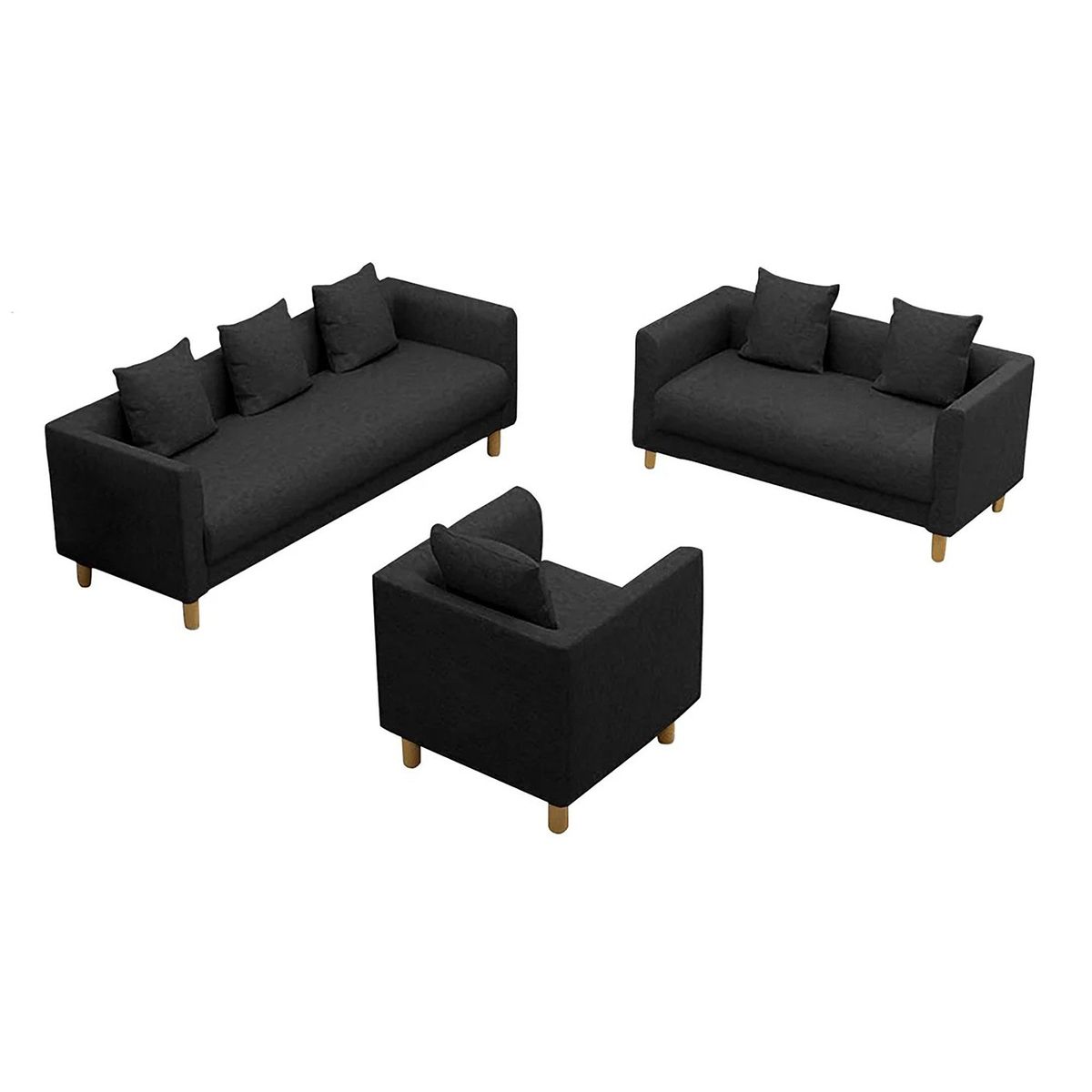 GENERICO - SALA MODERNA KIRA MICROFIBRA NEGRO