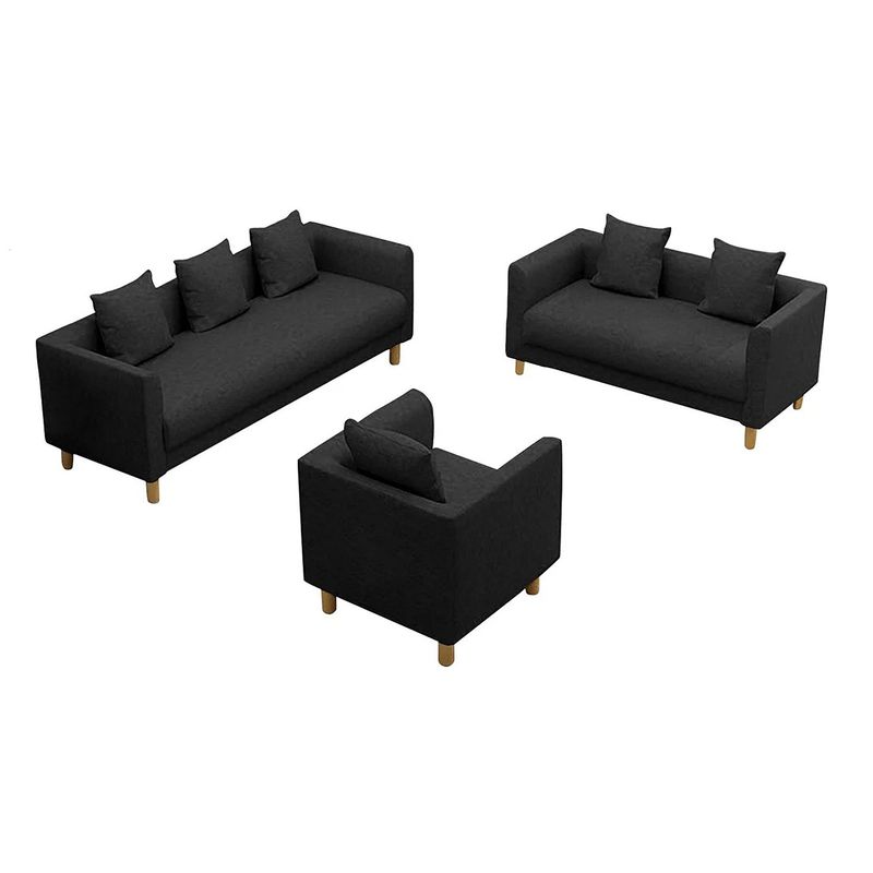 GENERICO - SALA MODERNA KIRA MICROFIBRA NEGRO