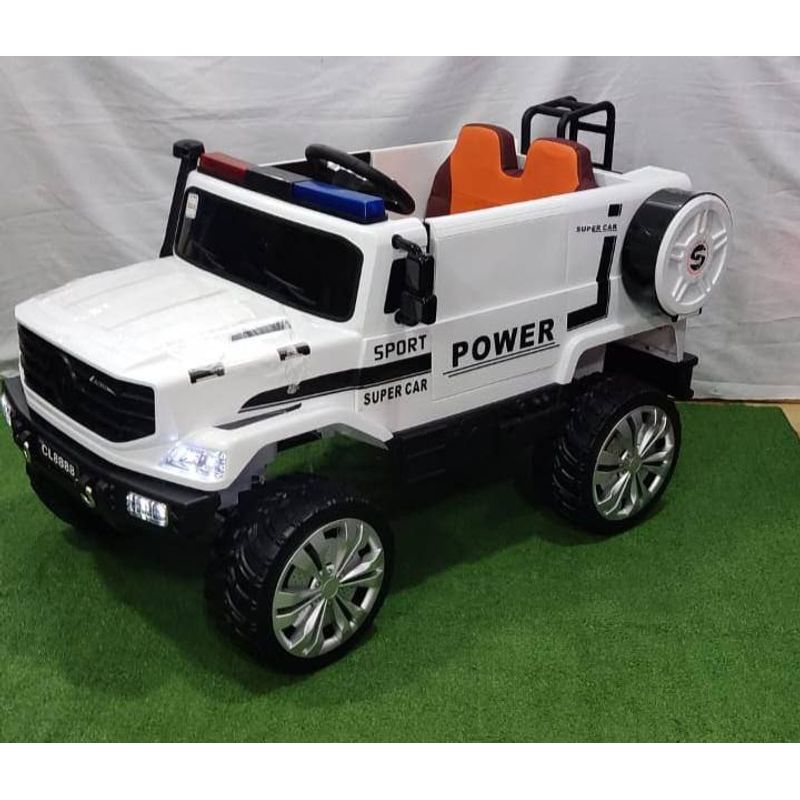 BEBESUNITA - CARRO  ELECTRICO DE  POLICIA BLANCO