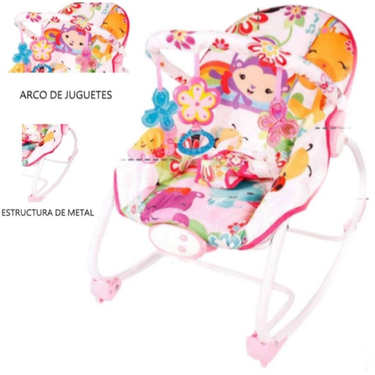 INFANTILES CAJUROMIX - Silla Mecedora Musical Vibradora Para Bebes +  Accesorios