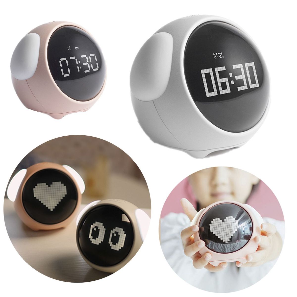 Q AND Q - Reloj despertador con lampara Digital Para Escritorio Recargable-