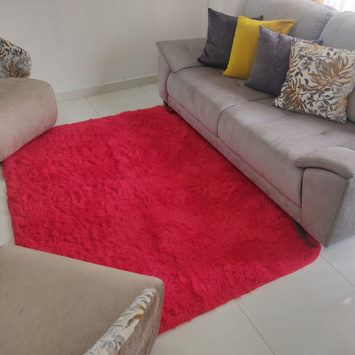 HOME - Alfombra Grande Tapete Peludo para sala 200 x 150cm Decoracion Hogar