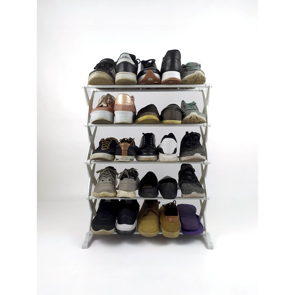 INDUHOGAR - Zapatera organizador de zapatos para 12 pares blanca marca induhogar