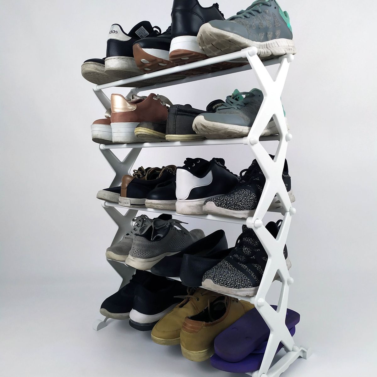 INDUHOGAR - Zapatera organizador de zapatos para 12 pares blanca marca induhogar