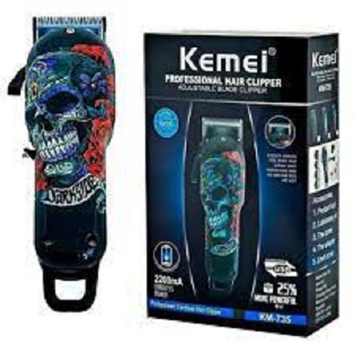 KEMEI - Maquina Peluquería Inalámbrica Kemei Km 735 Profesional