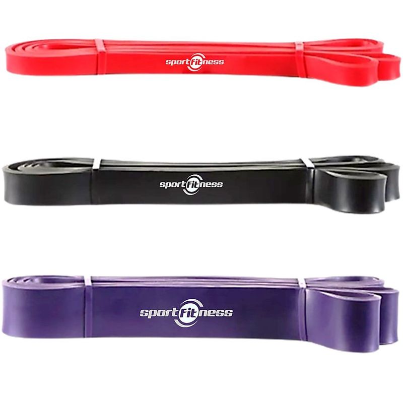 SPORTFITNESS - Banda Poder Elástica 3 Pzs Sportfitness Tonificacion Gym Kit