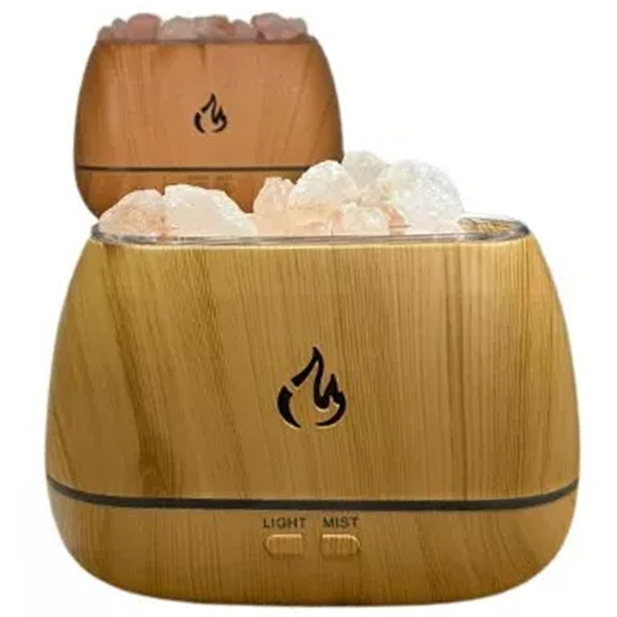 ONE PIXEL - Humificador Aroma Madera Piedra Sal Aceites Esenciales Luz Colores