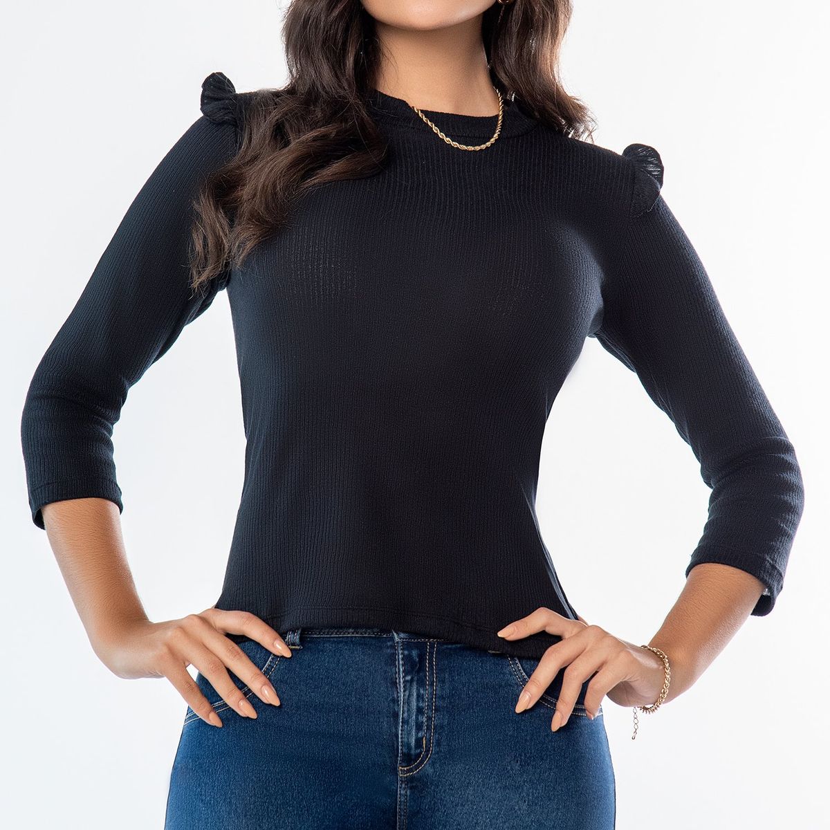 CROYDON - Blusa Malory Negro Croydon para Mujer