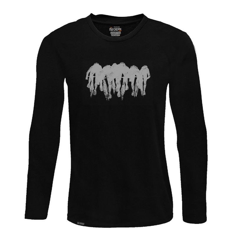 GENERICO - Camiseta Manga Larga Ciclistas Silueta hombre NU CROWN