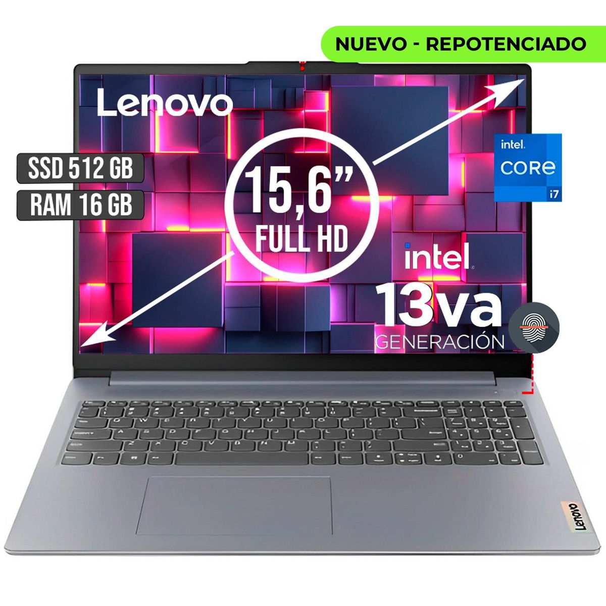LENOVO - LENOVO IDEAPAD INTEL CORE I7-13620H SSD 512GB RAM 16GB LED 15,6 FULL HD