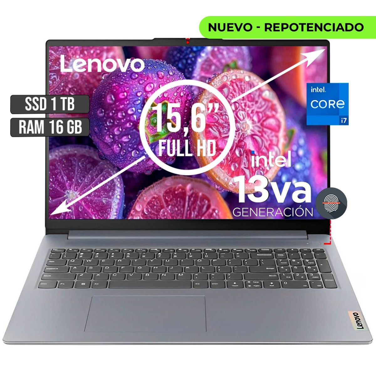 LENOVO - LENOVO IDEAPAD INTEL CORE I7-13620H SSD 1TB RAM 16GB LED 15,6 FULL HD