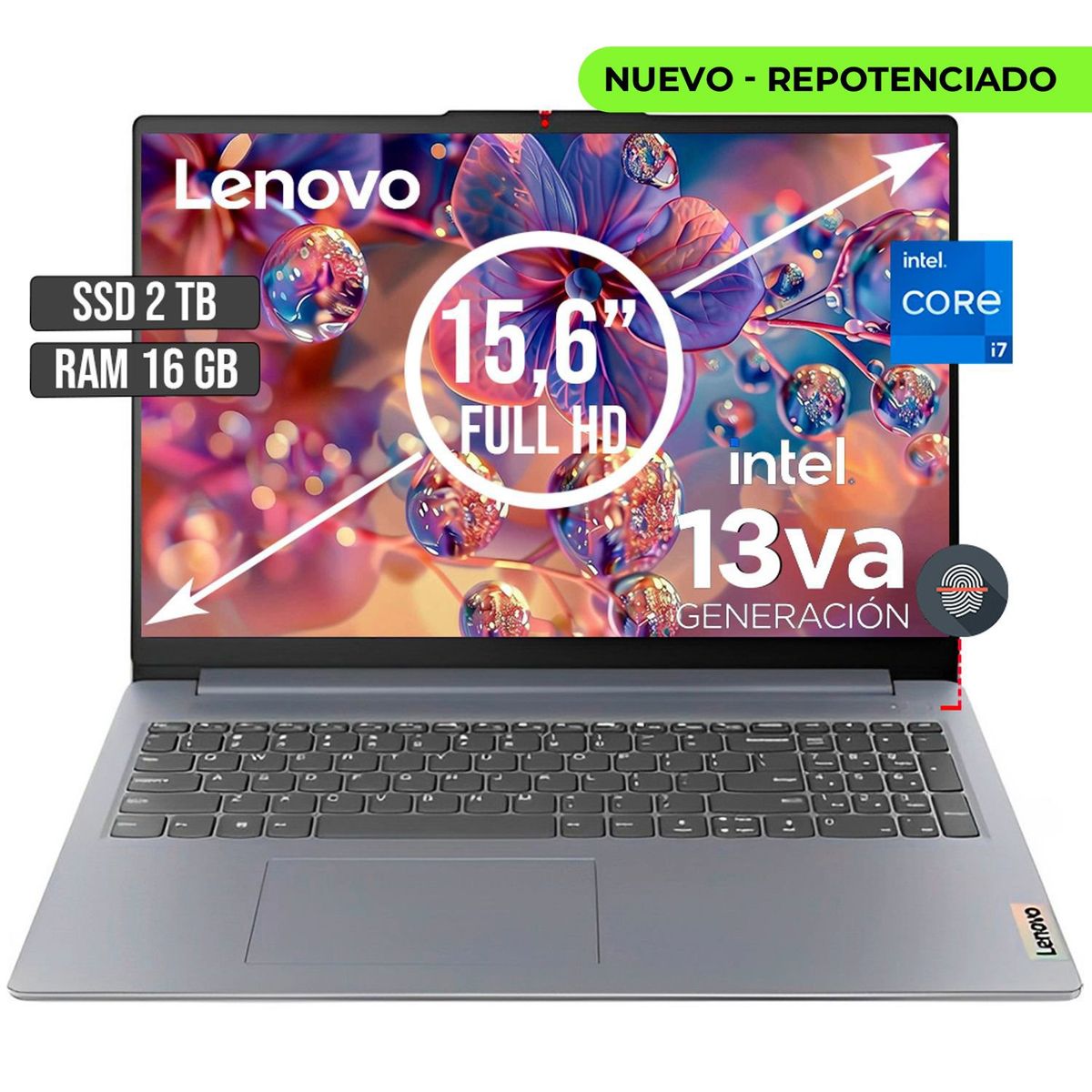 LENOVO - LENOVO IDEAPAD INTEL CORE I7-13620H SSD 2TB RAM 16GB LED 15,6 FULL HD