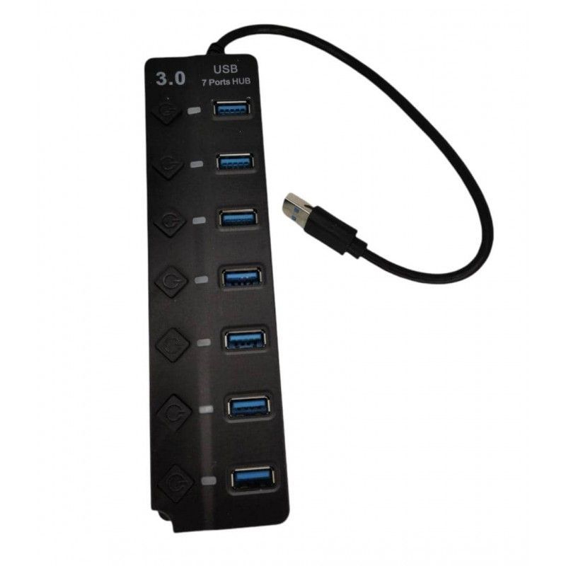 GENERICO - Adaptador Multipuertos Usb 3.0 Hub Con 7 Puertos