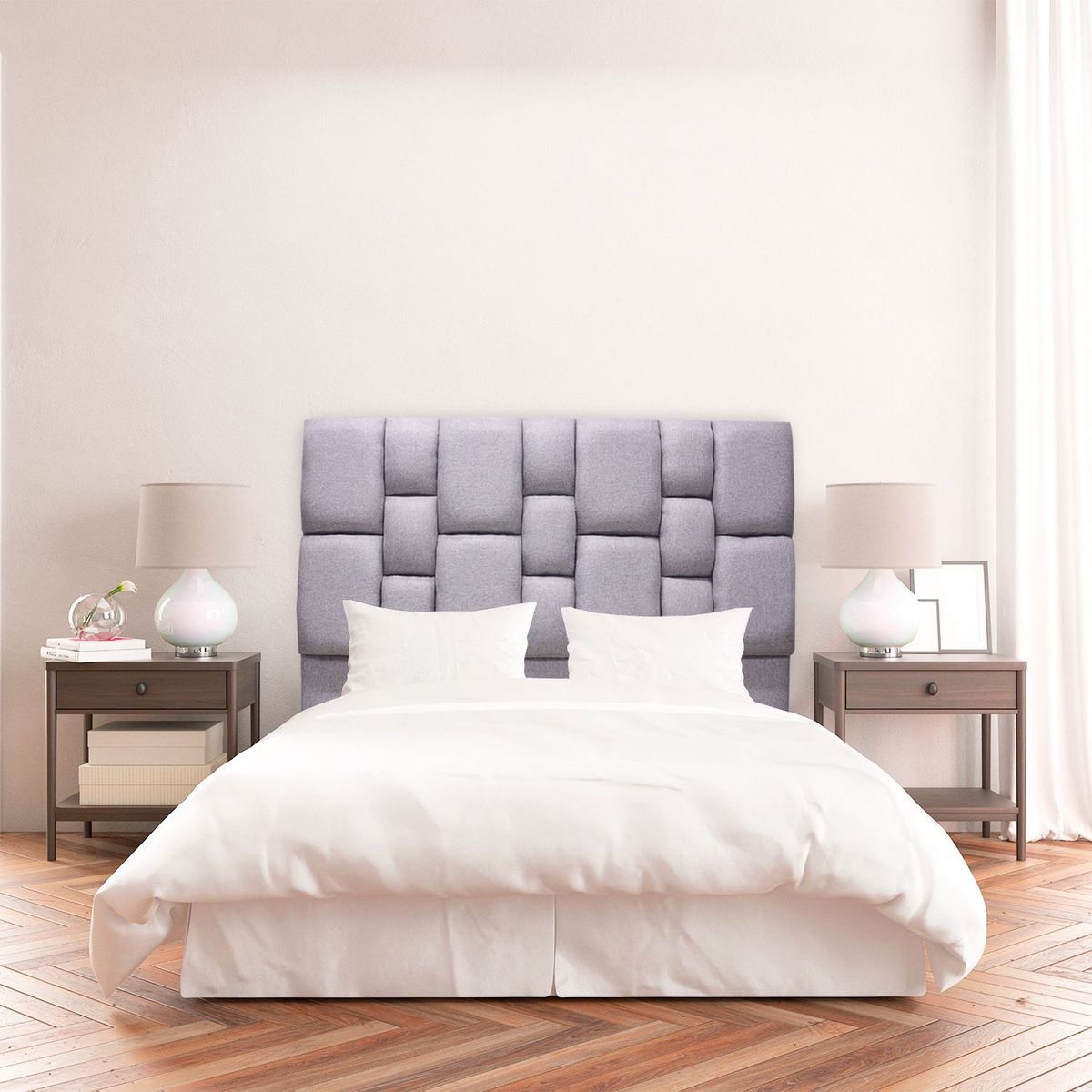 MUEBLES REM - Espaldar Kramer de piso 160 Gris Claro
