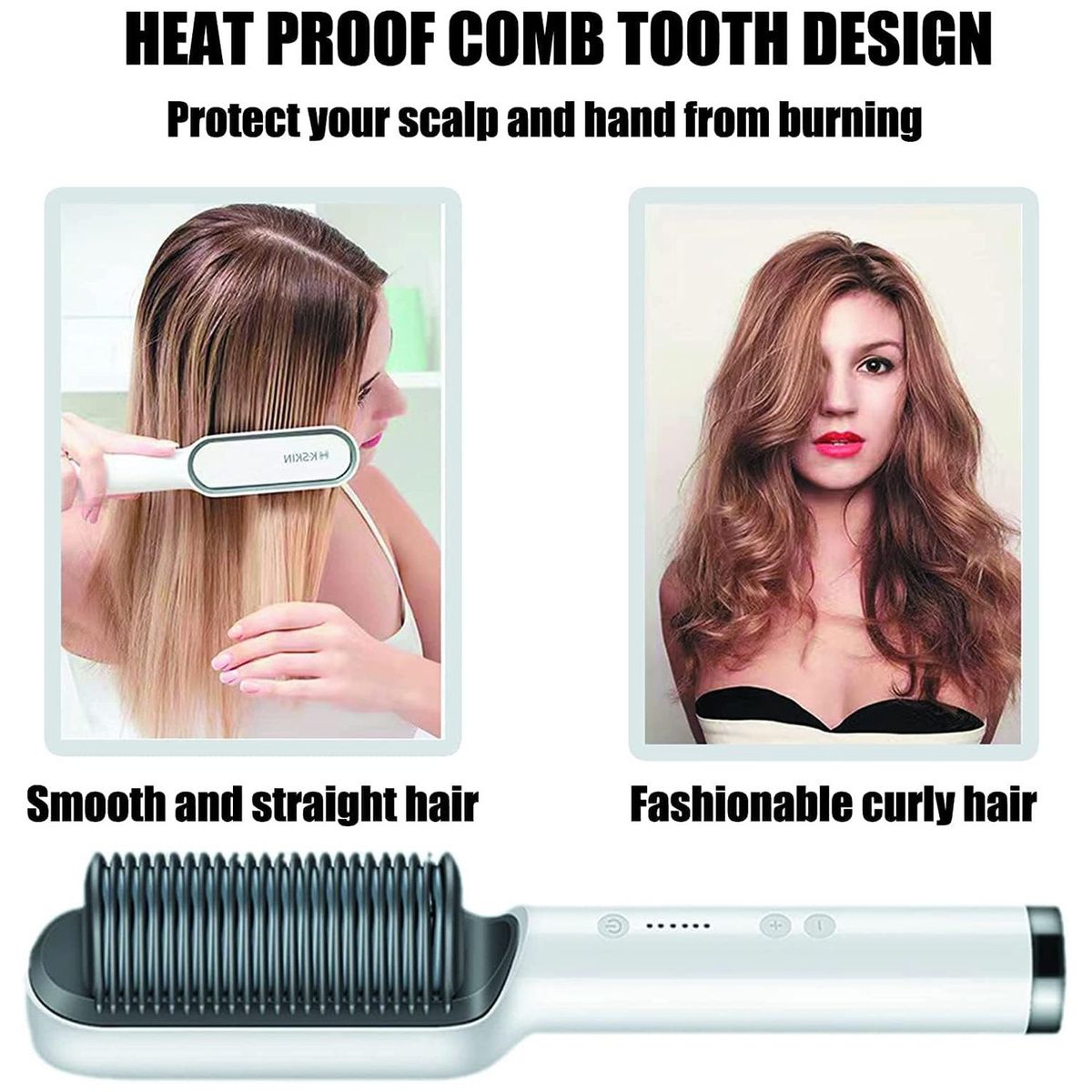 ONE PIXEL - Cepillo Secador Alisador Plancha Cerámica 6 Niveles 45W